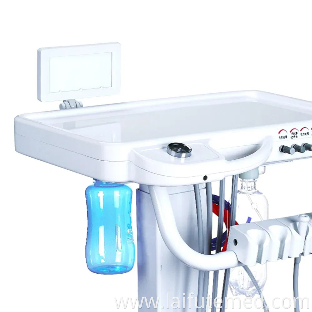 Portable Unit Dental Treatment Mobile Cart Trolley Dental Unit with Film Viewer